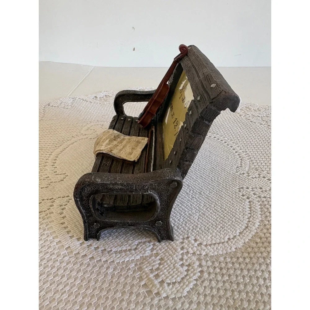 World Bazaars Musical Park Bench Picture Frame Violin Sheet Music 3.5x5 43149